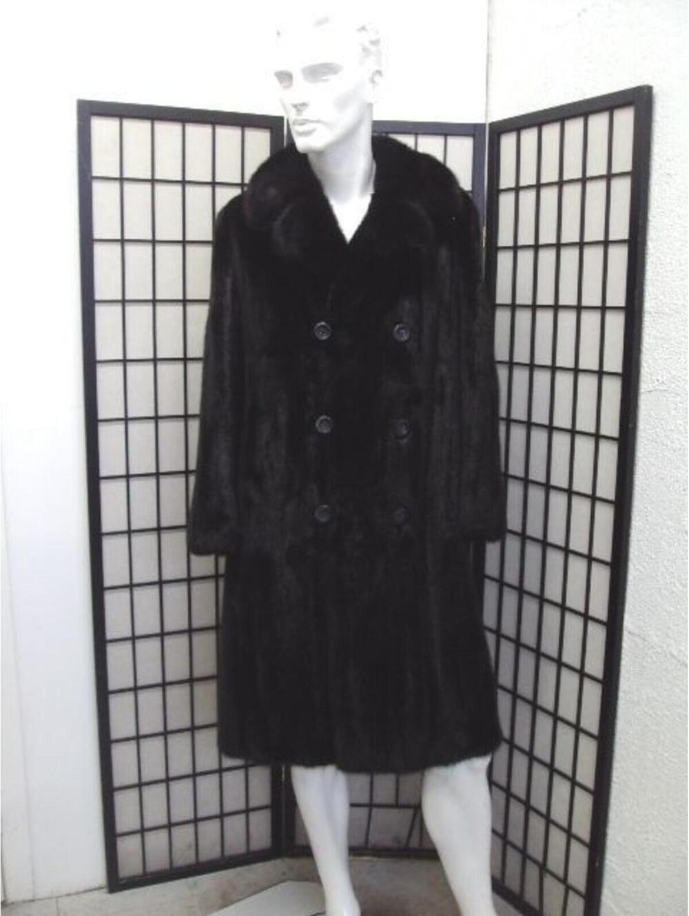 !EXCELLENT CANADIAN BLACK MINK FUR COAT MEN MAN SIZE 38-40 SMALL